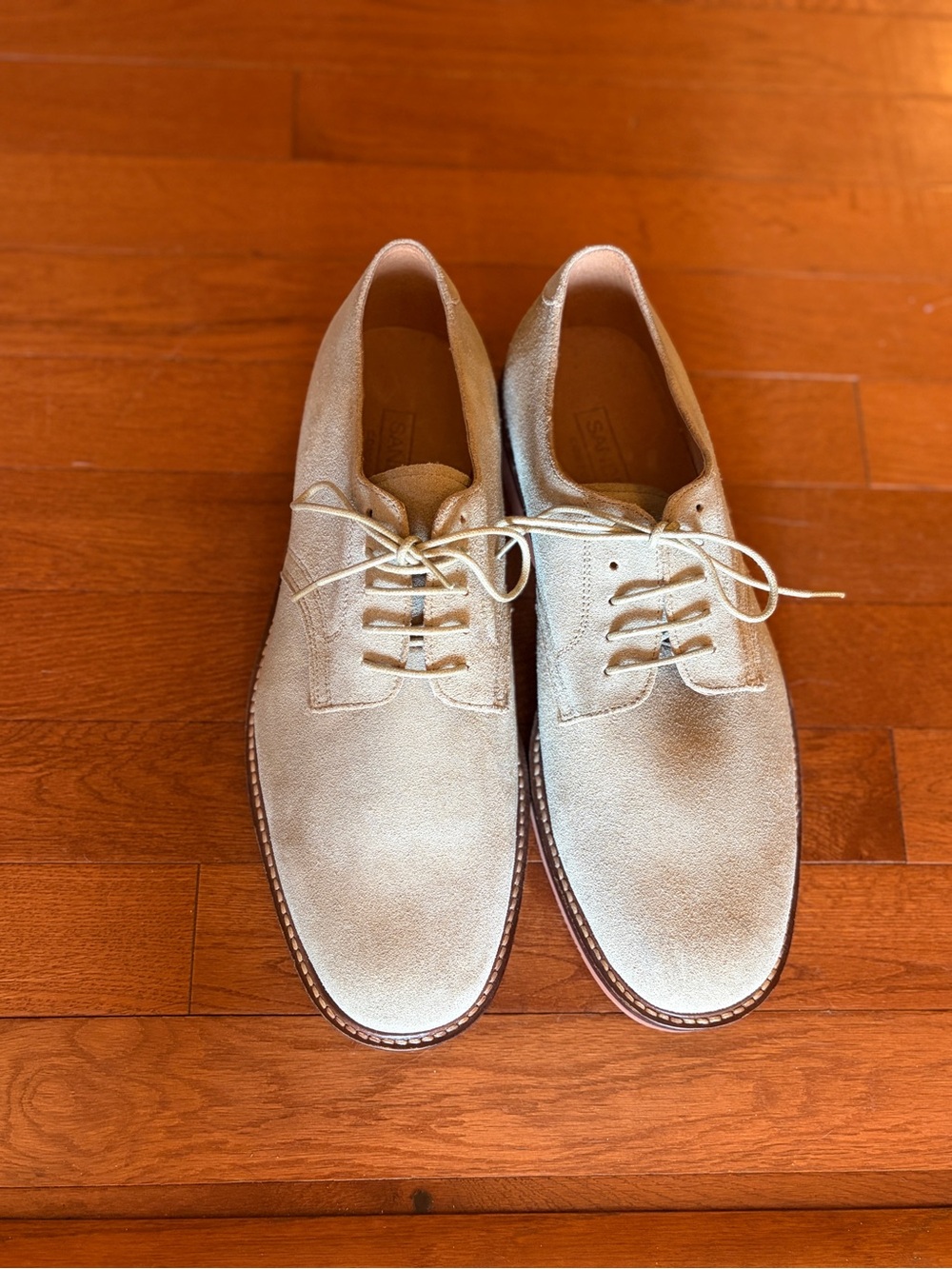 Sandro Beige Suede Derby Shoes - Picture 2 of 8